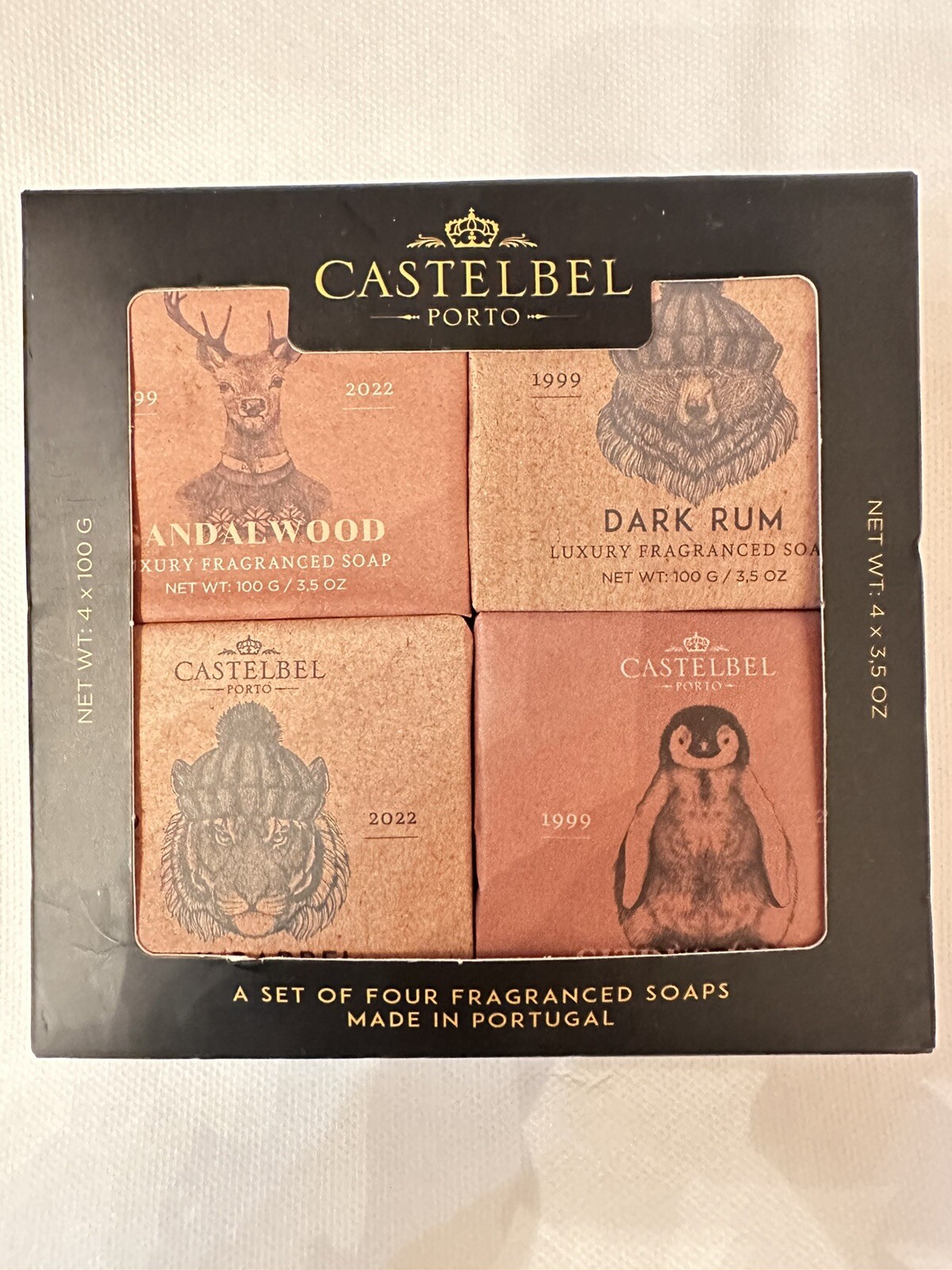 CASTELBEL Porto | Set of 4 | Dark Rum | Sandalwood | Citrus Musk | Oak Barrel