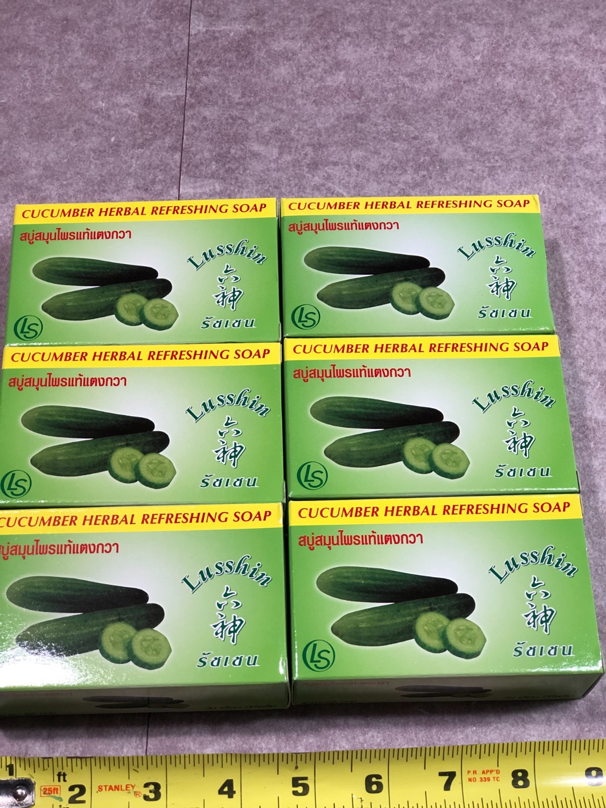 6x 125 gm refreshing Herbal Soap Made with Cucumber, Thailand