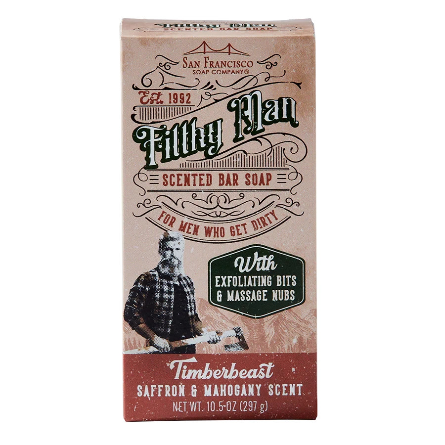 NEW Lot of 2 “Filthy Man” Saffron & Mahogany Scent Bar Soap Bath Body Shower