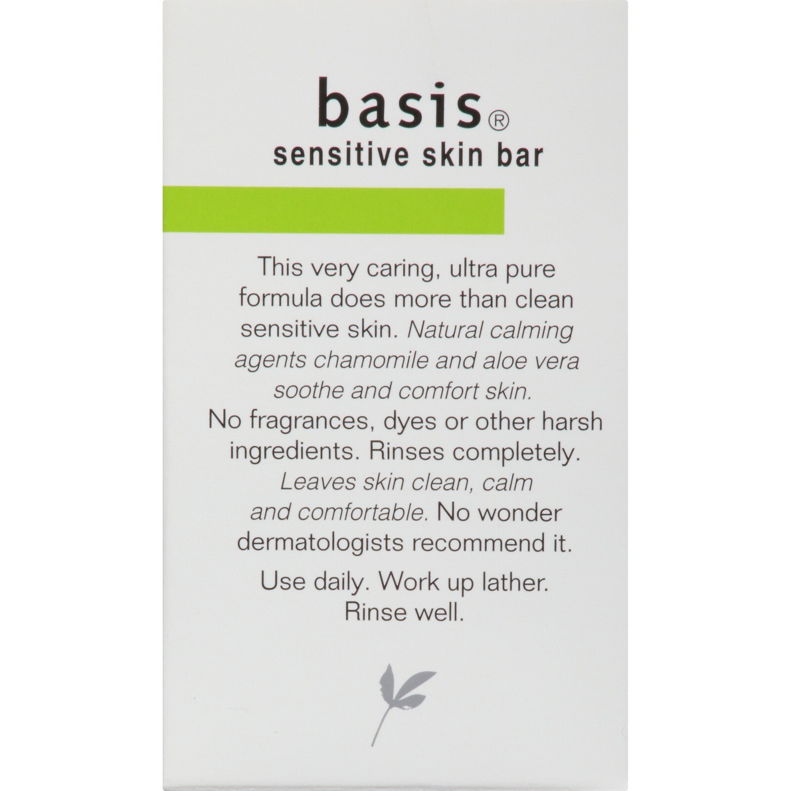 Basis Sensitive Skin Bar Soap Unscented Soap Bar For Sensitive Skin 4 oz. 2/Pk