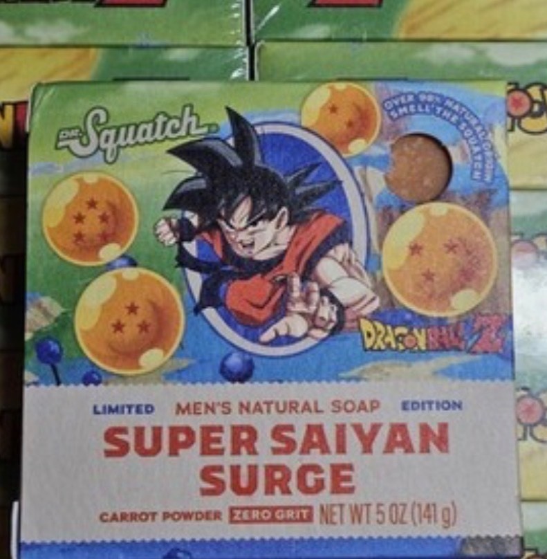 Dr. Squatch Ltd Ed Super Saiyan Surge Natural Soap Bricc Zero Grit Dragon Ball Z