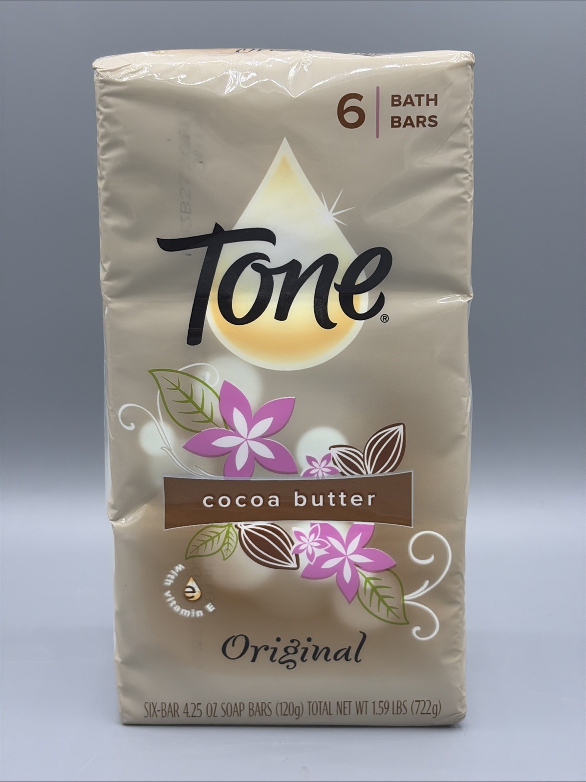 Tone Original Cocoa Butter 6 Pack 4.25oz Each Bar Soap NEW Factory Sealed 2012
