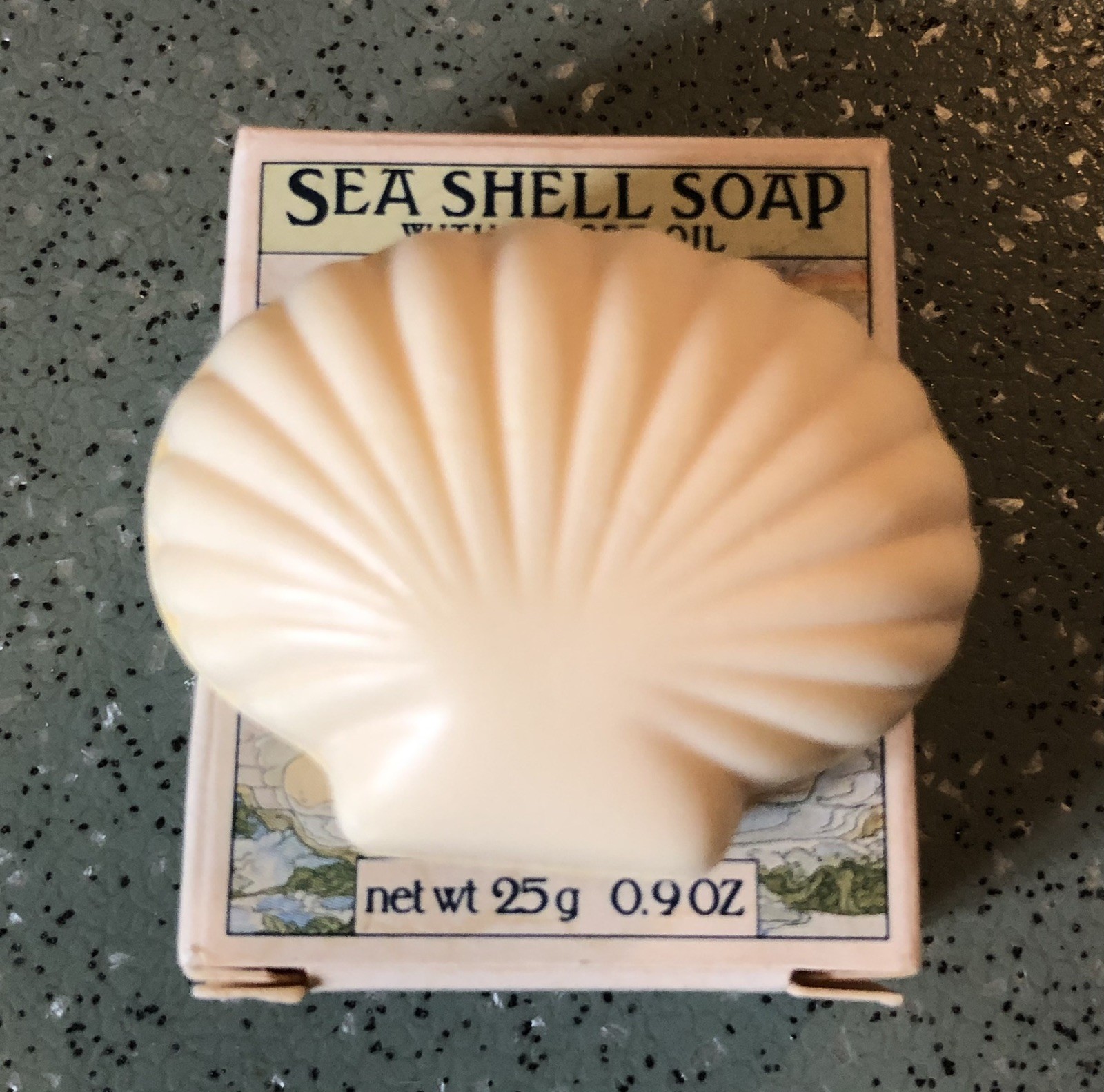 Vtg Crabtree & Evelyn Sea Shell SOAP 25g – 0.9 oz. w/ Jojoba Oil in Orig. Box