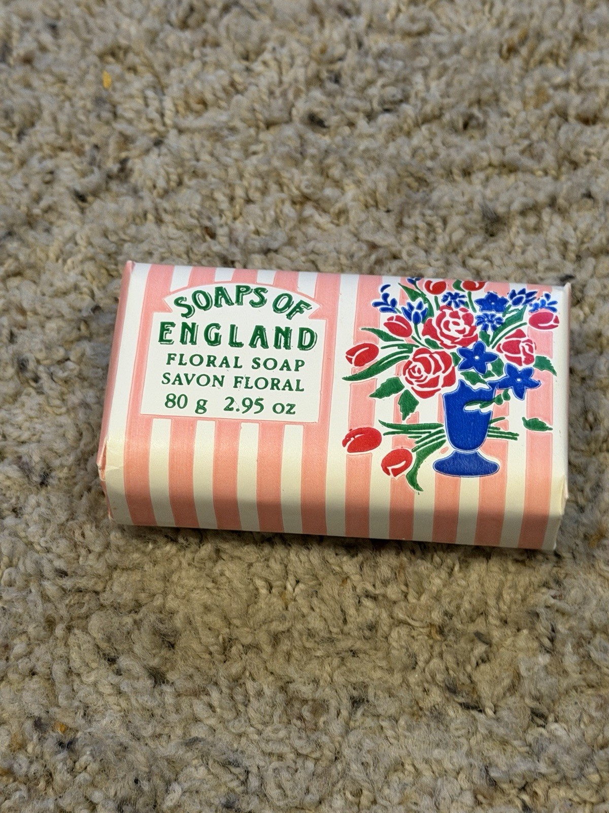 Soaps of England Floral Scented Soap Bar, White 2.95 oz Body & Hands L3RG3