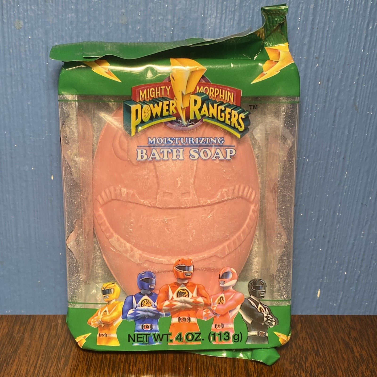 VINTAGE Mighty Morphin Power Rangers Bar Soap – 90s Bath JASON Red MMPR 1994 NOS