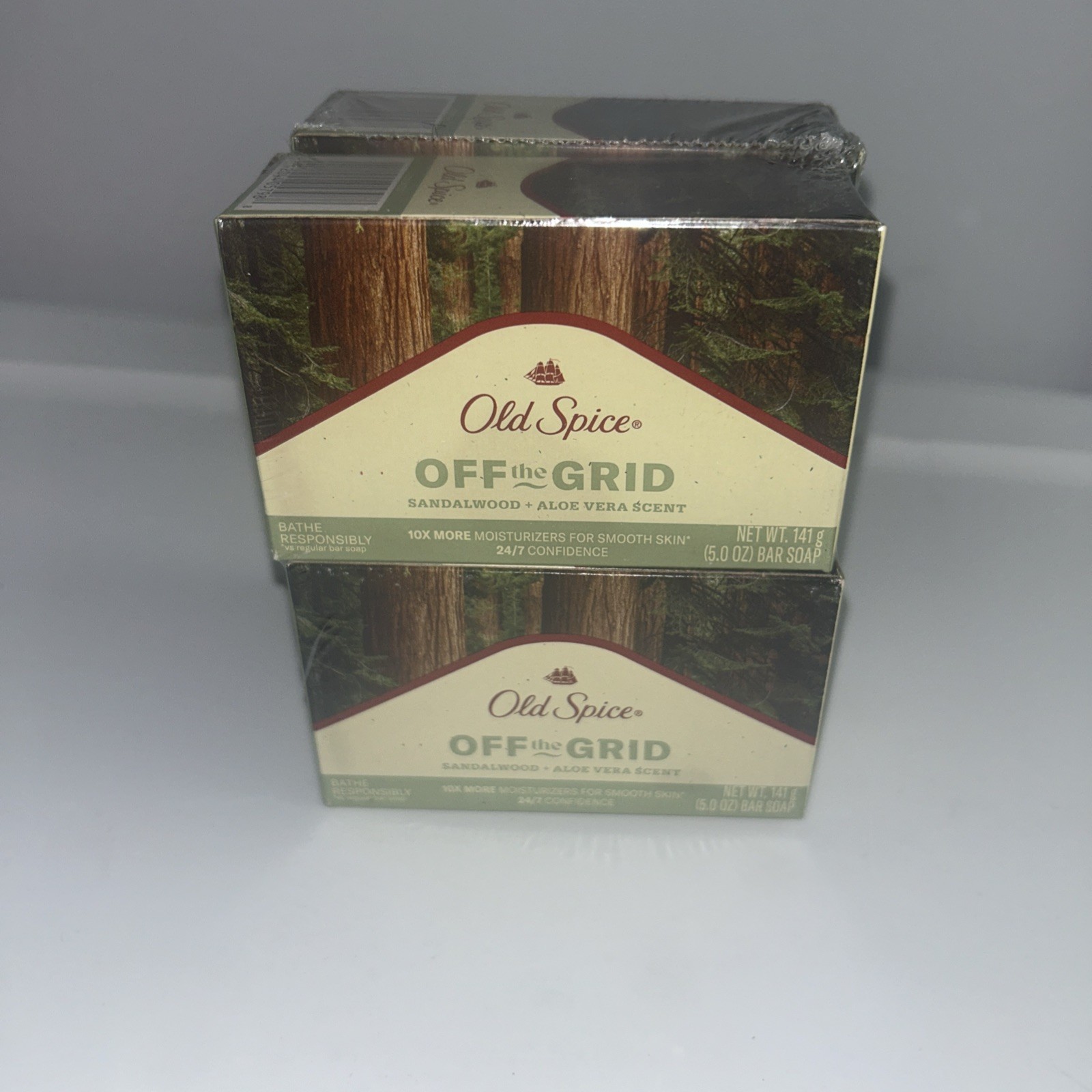 Old Spice Off the Grid Sandalwood + Aloe Vera Scent Bar Soap 5 oz. ea Lot 4