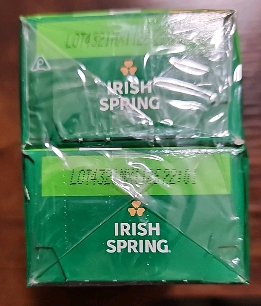 Irish Spring Classic Original Clean Bar Soap 1 Pack With 2 Bars 3.2 Oz Each