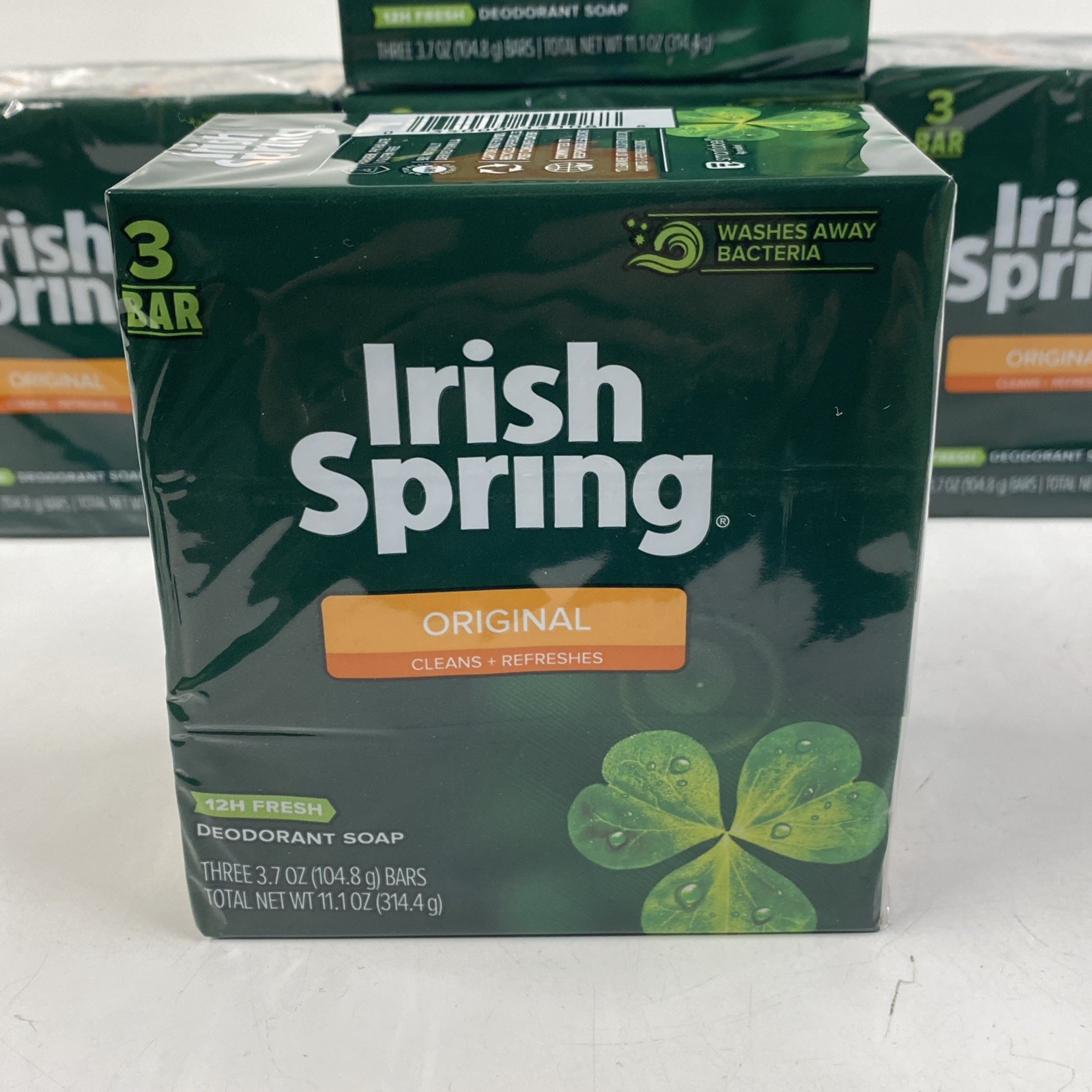 LOT x15 IRISH SPRING Original Bar Soap NO FLAXSEED LINSEED OIL Free Discontinued