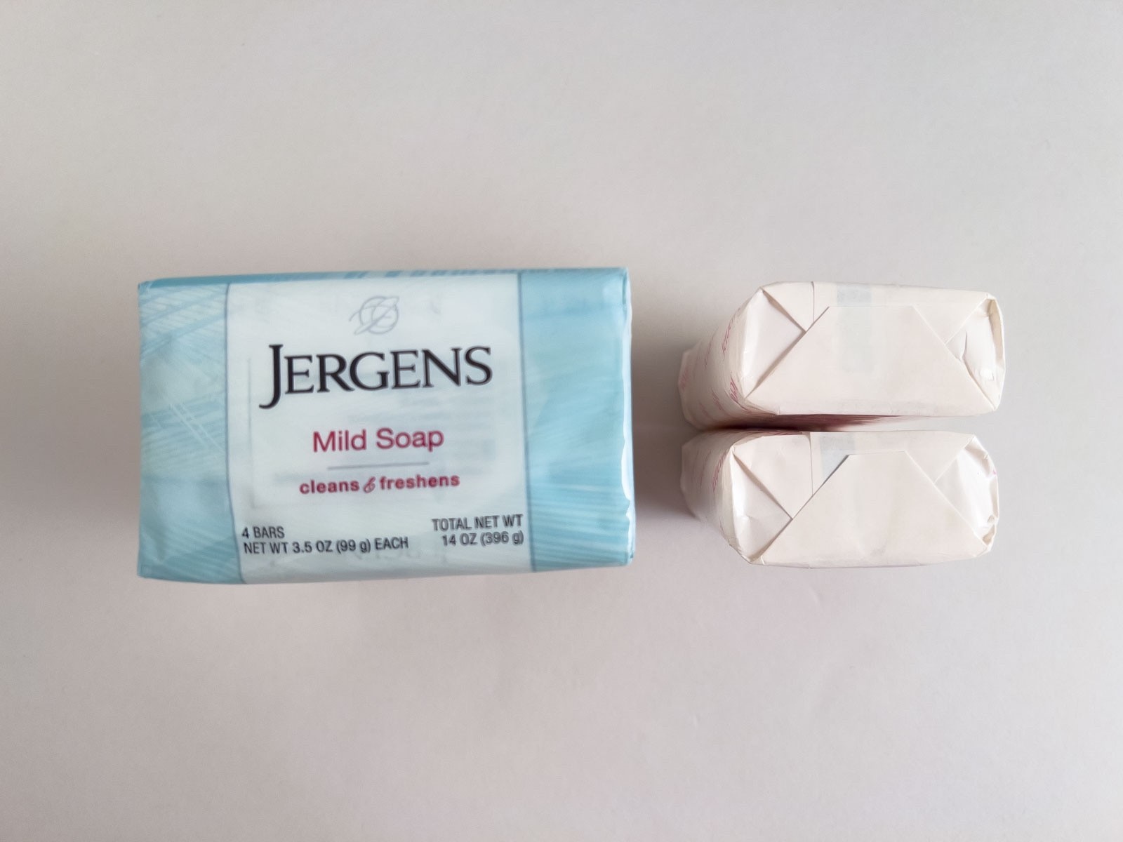 Jergens Mild Soap 3.5 oz Bath Bar Mild Soap New (6 Bars in Total) Made in USA.