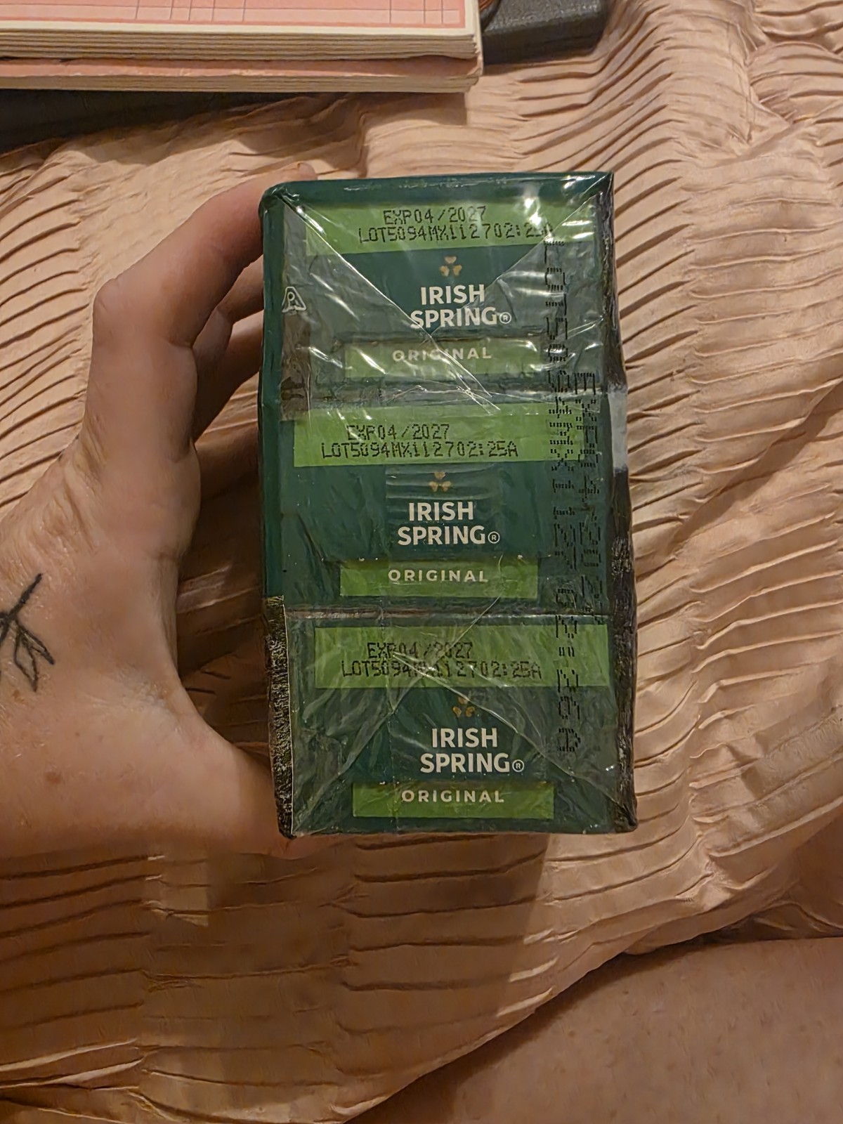 Irish Spring Original Deodorant Soap Bars, 3-Pack, Total Net Wt 11.1 oz