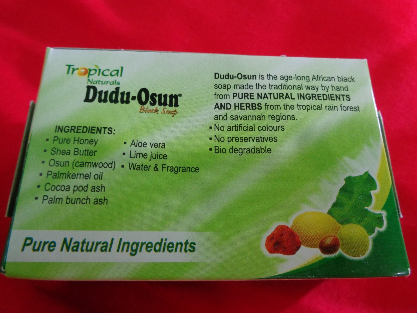 Tropical naturals ORIGINAL DUDU OSUN AFRICAN BLACK SOAP BARS 2 150g