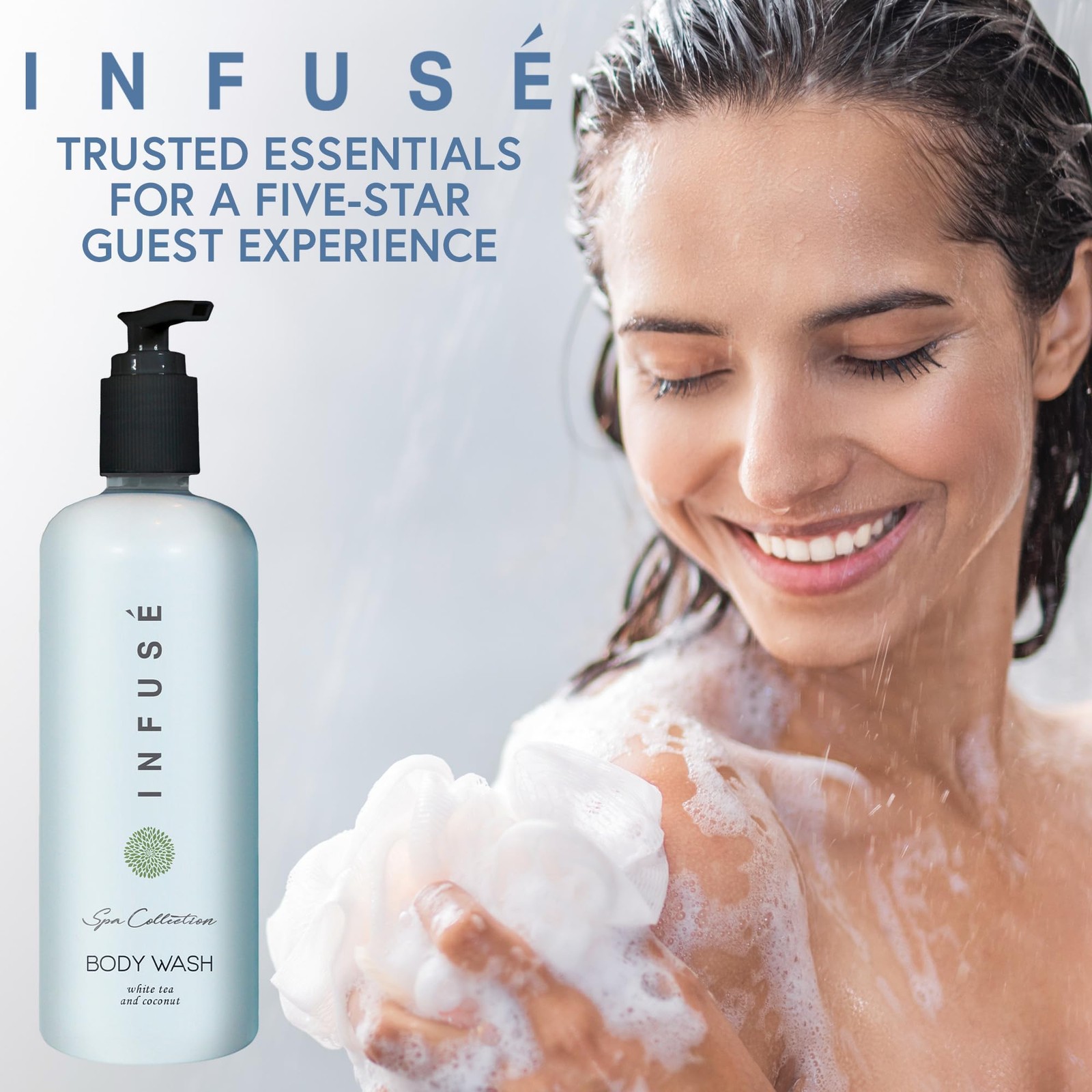 Terra Pure Infuse White Tea and Coconut Body 13.5 Fl Oz (Pack of 1), Bodywash