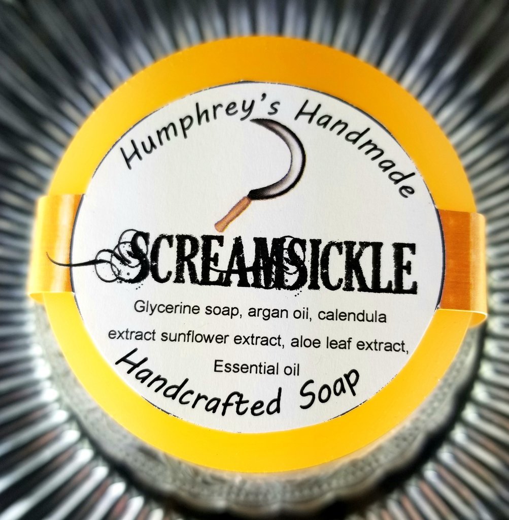 SCREAMSICKLE Orange Cream Unisex Soap Shampoo Bar Dreamsicle Horror Beard Wash
