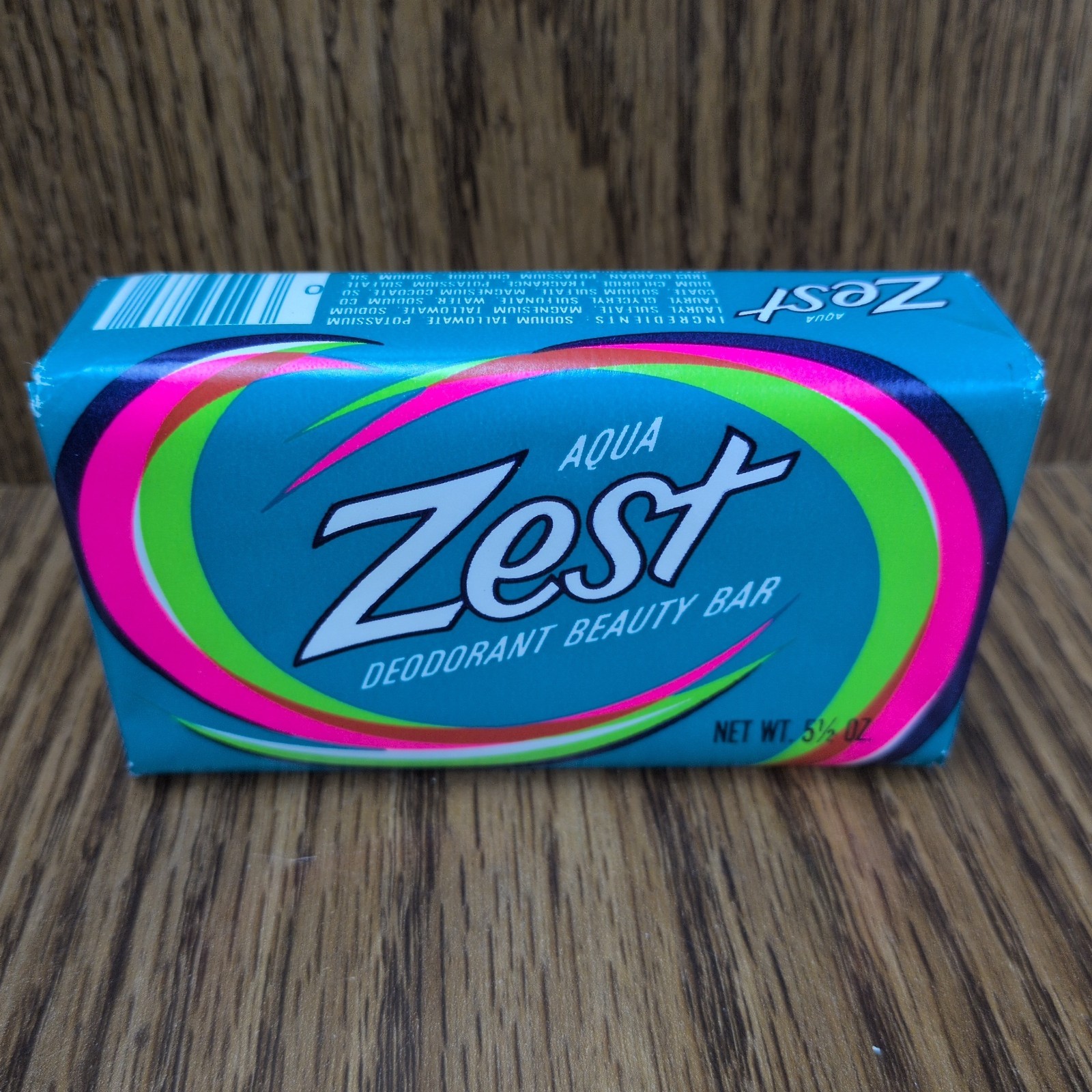 Vintage NOS Zest Aqua Deodorant Beauty Bar Soap 5.5oz Bath Size Made In USA