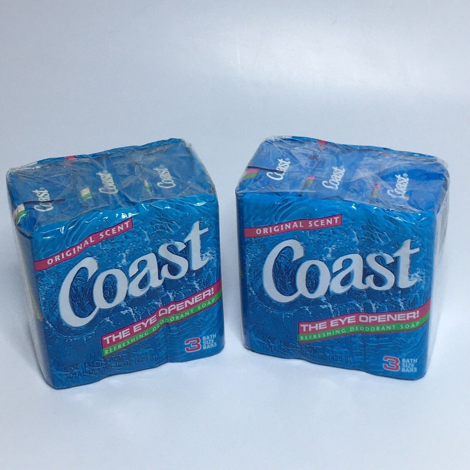 Coast Bar Soap 3 Bars 5oz each Lot of 2 Packs Original Scent Vintage New Sealed