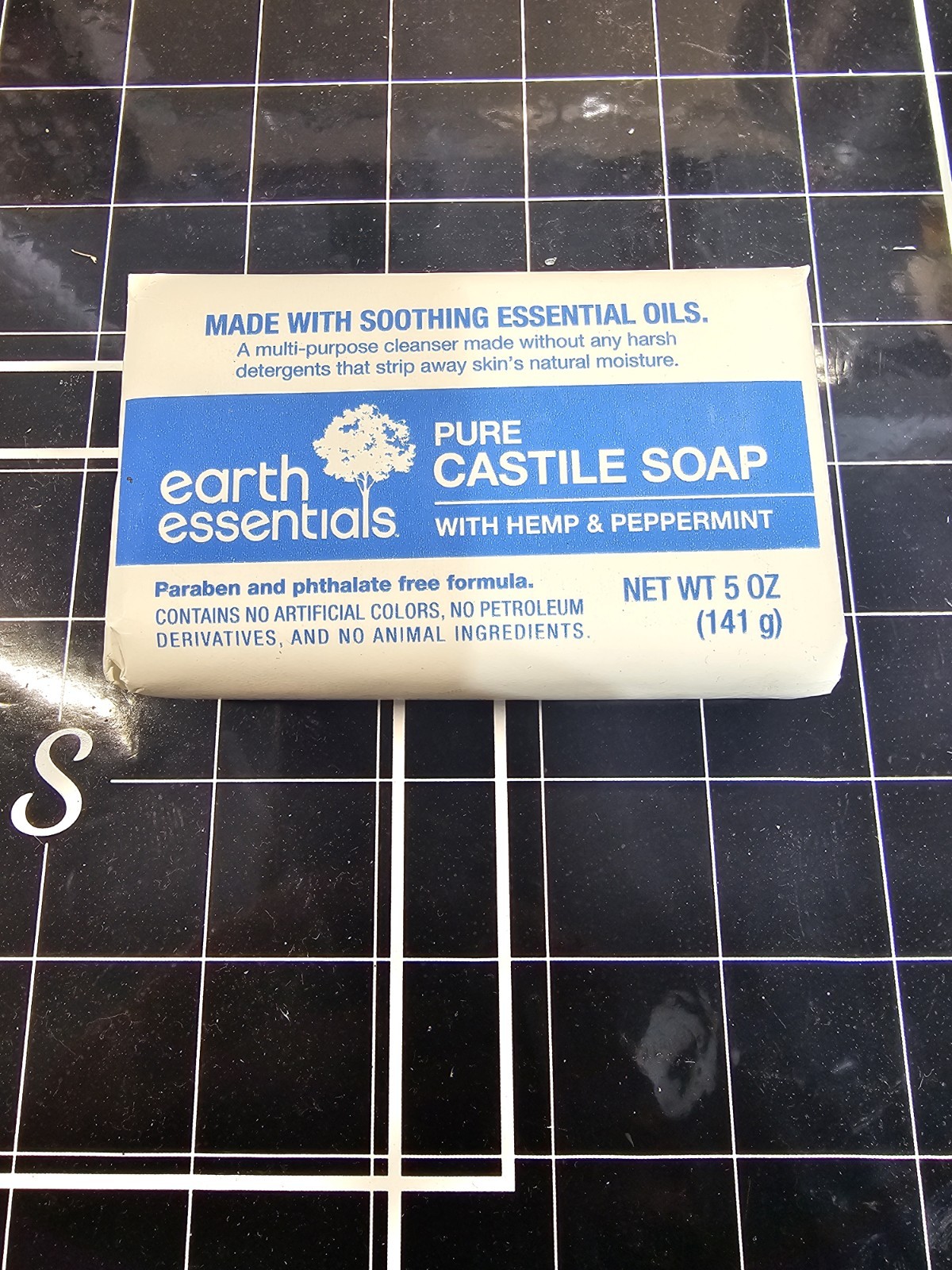 CASTILE SOAP-WITH HEMP & PEPPERMINT/5 OUNCE BY EARTH ESSENTIALS
