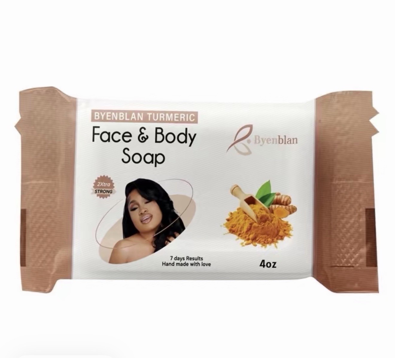 Turmeric Face & Body Soap Byenblan Xtra Strong – 7 Days Results Glow 4 oz