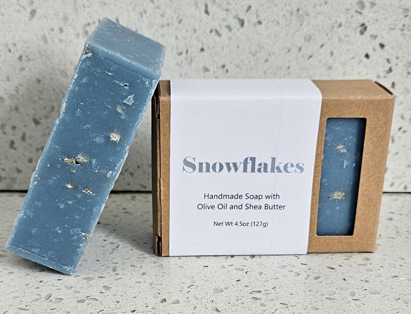 Handmade Soap – Snowflake (Lavender and Peppermint Scented Natural Soap)