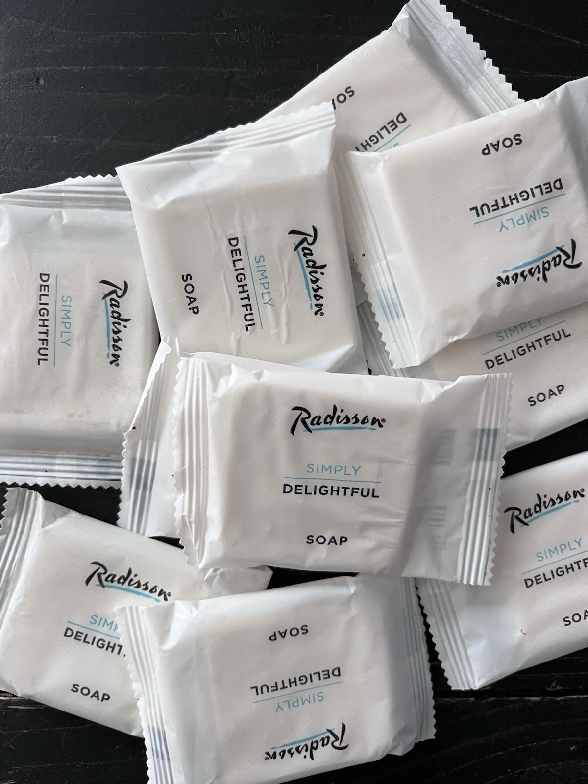 20 Bars Radisson Inn Simply Delightful Soap Bars. Travel Size. 0.88 oz Each.