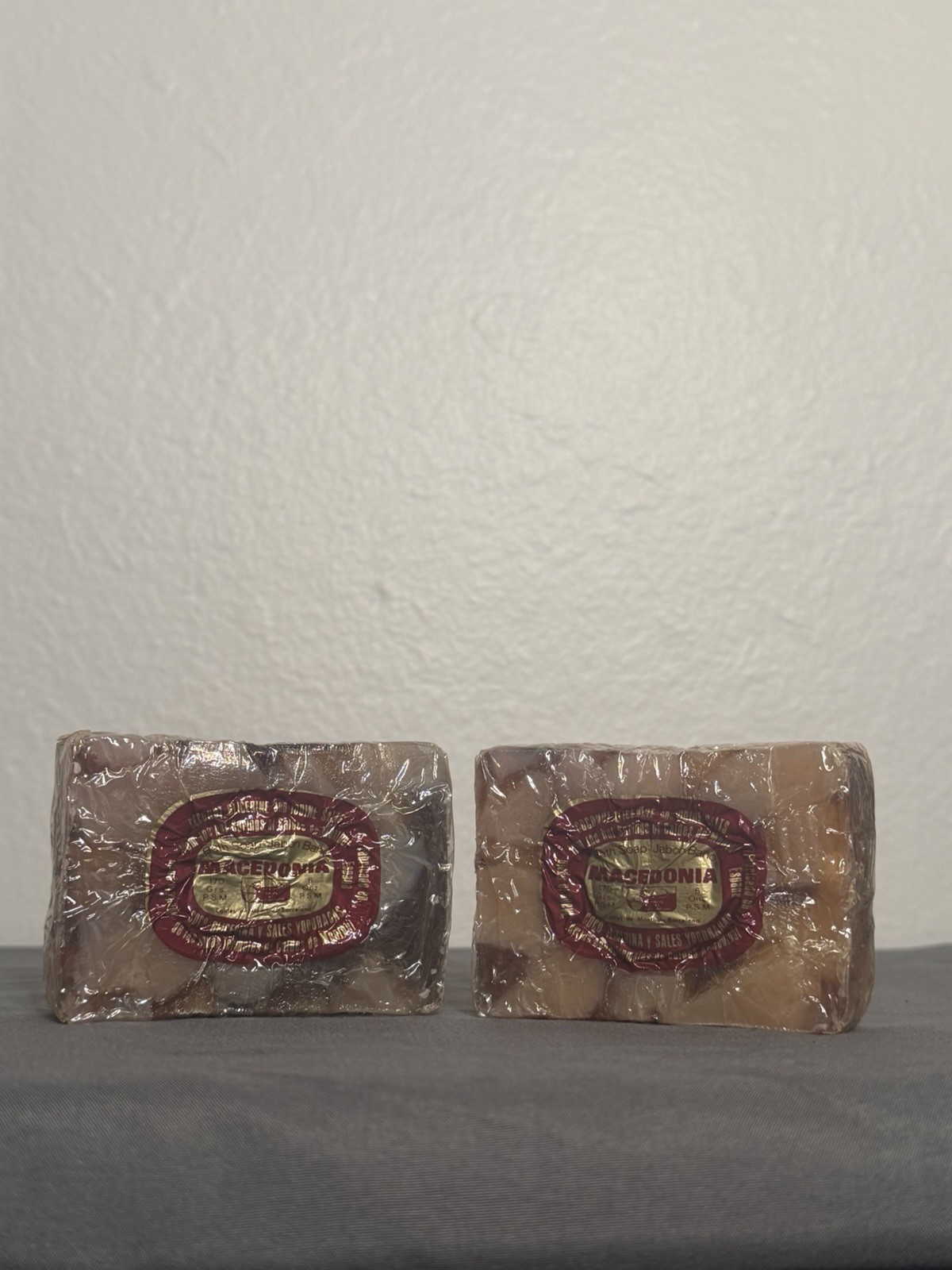 Vintage Macedonia Coconut Glycerin Volcanic Salts Bath Soap Barcelona 2 Bars Set