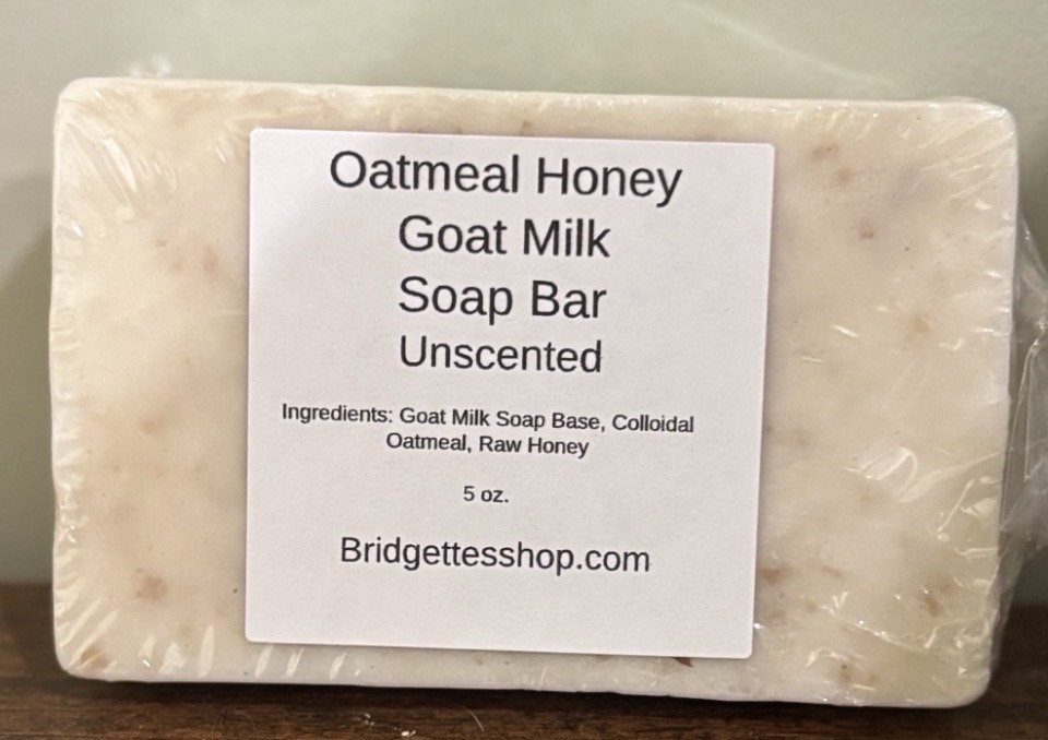 Unscented Oatmeal Honey Goat Milk Soap 5 oz Handmade Sensitive Skin