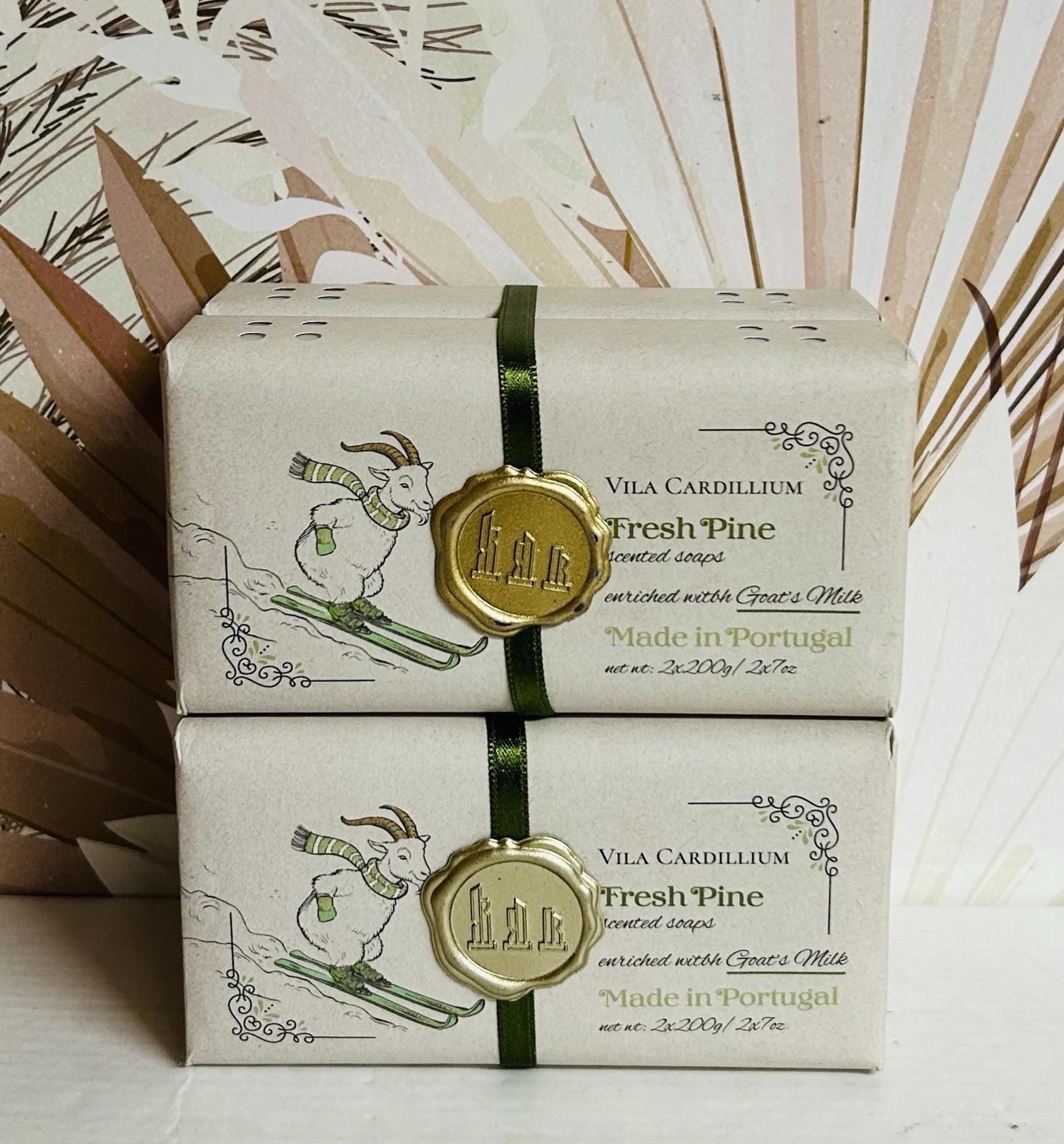 2-Pack Vila Cardillium- Fresh Pine Scented Bar Soap with Goat’s Milk 4 Bars