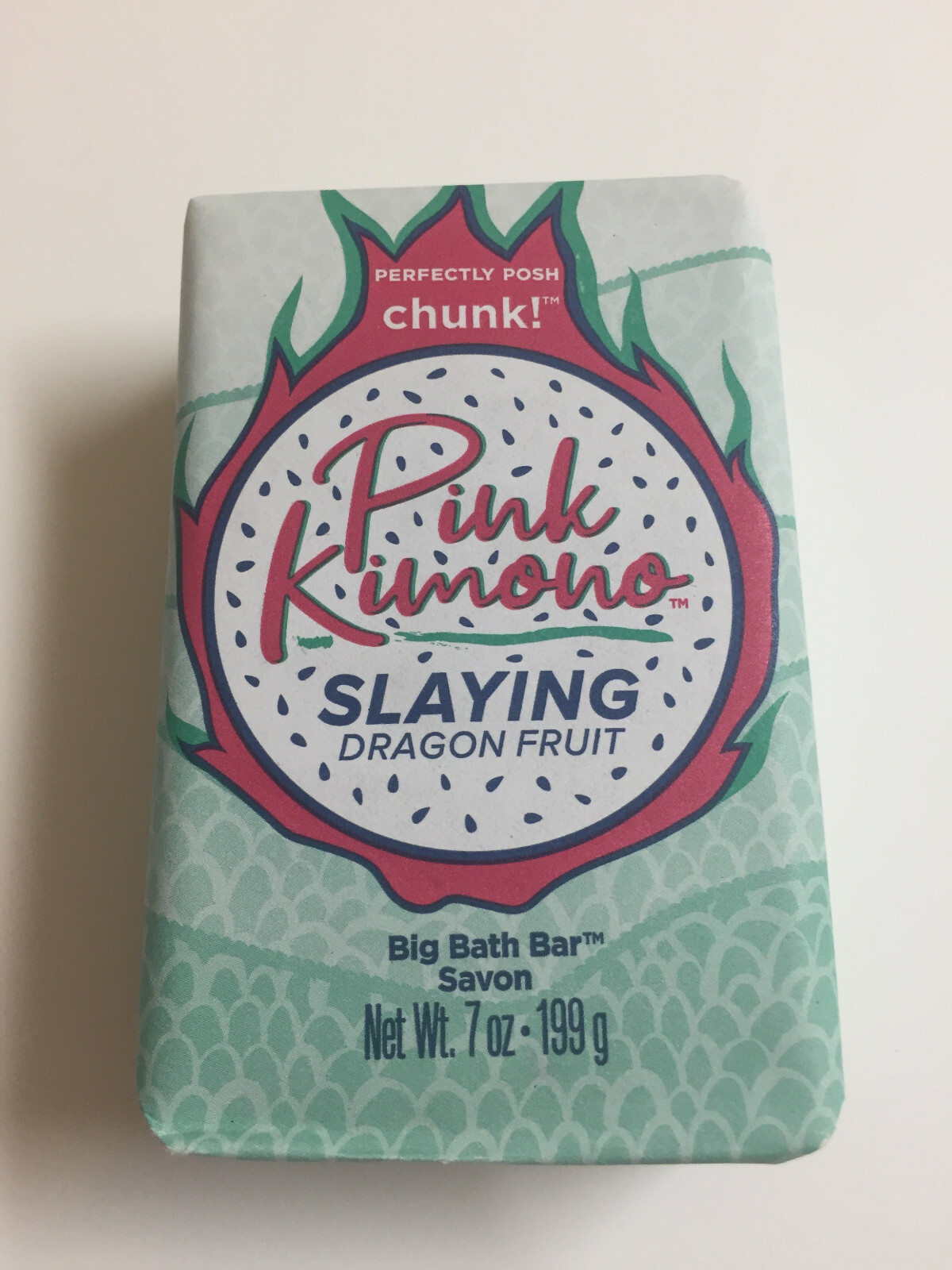 Perfectly Posh ~ Pink Kimono Slaying Dragon Fruit Bath Chunk ~ 7 oz ~ Retired