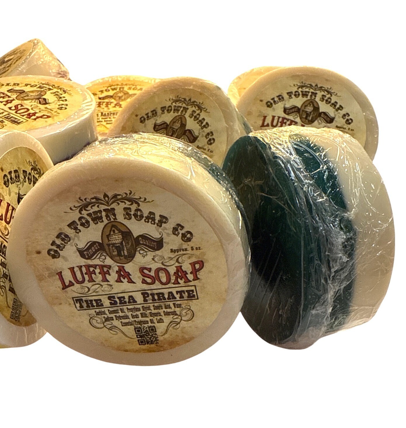 Old Town Soap Co. Luffa Soap One 5 Oz Handmade Bar From Natural Ingredients