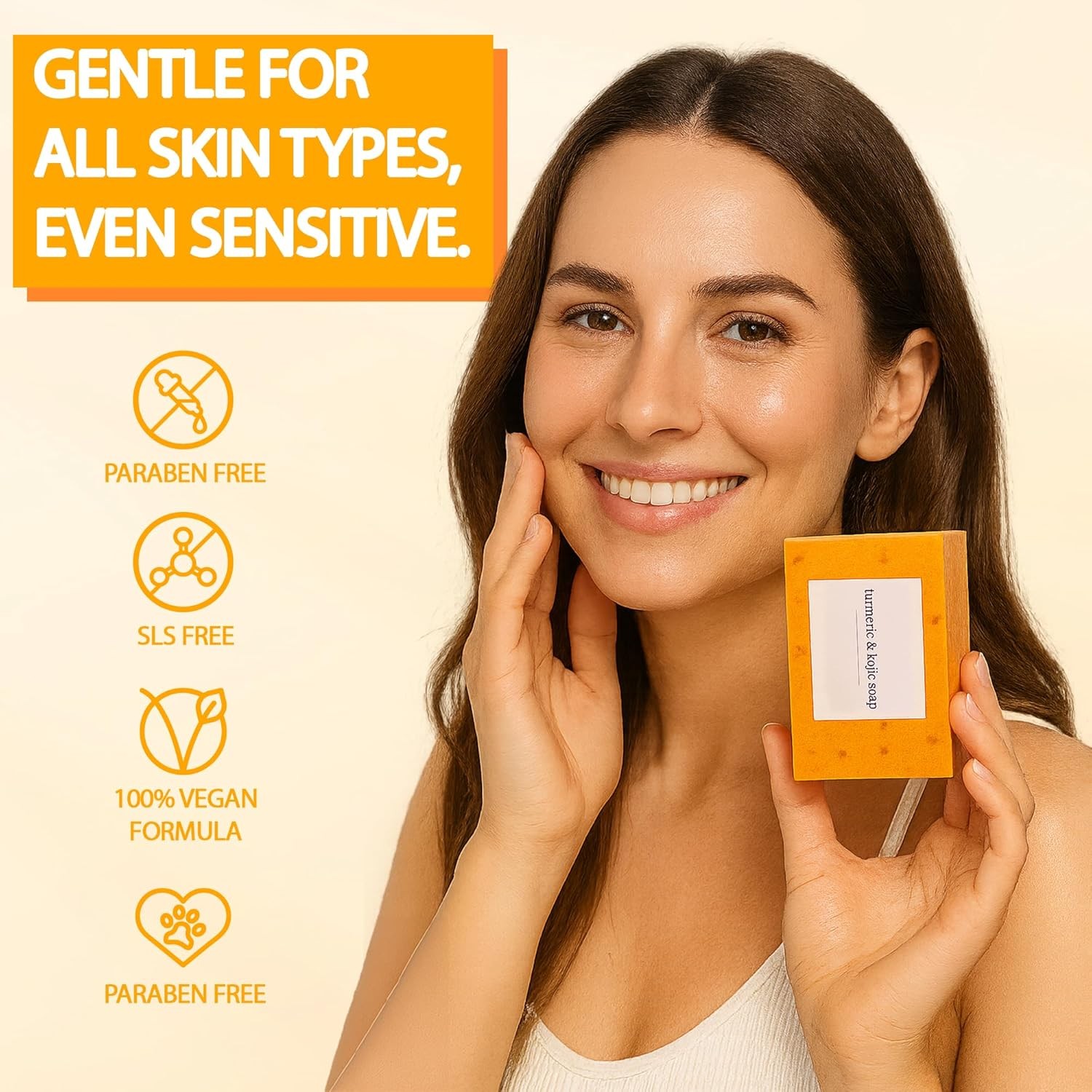 2-Pack Turmeric Glow Soap Bar – Lemon & Kojic Acid, Removing Dark Spots