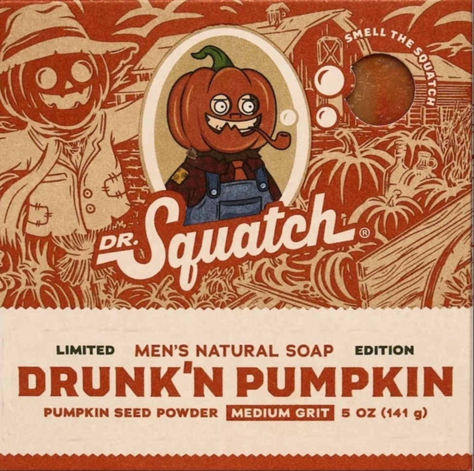 Dr. Squatch Drunken Pumpkin Halloween Men’s Natural Soap Limited Edition NEW