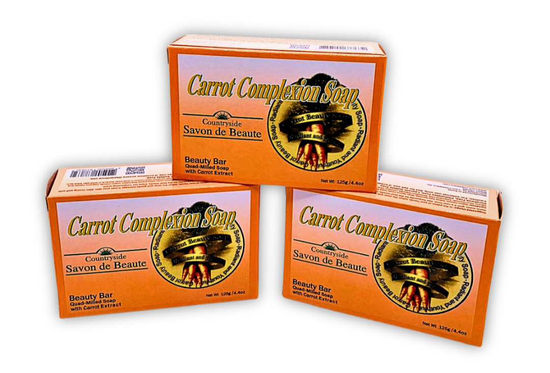 Carrot Extract Beauty Bar Soap, 4.4 oz, 3-Pack