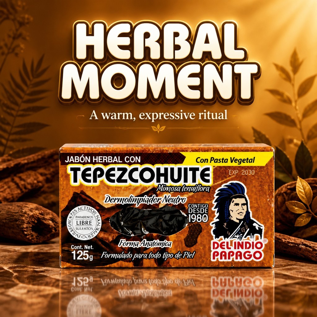 Herbal Soap With TEPEZCOHUITE Indio Papago. Natural Dermocleaner All Skin Types