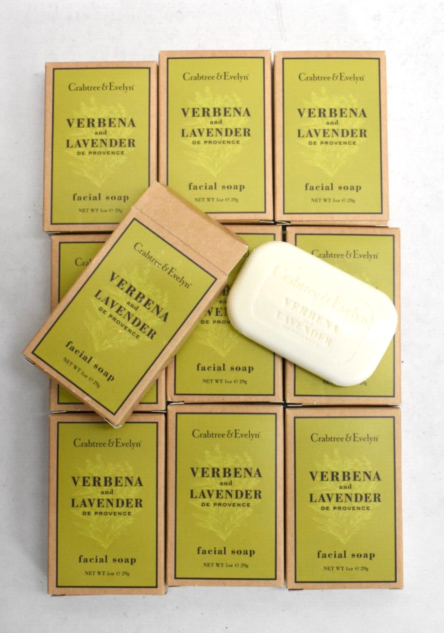 10 Pack Crabtree & Evelyn Verbena & Lavender Facial Soap Hotel Travel Size 1 oz