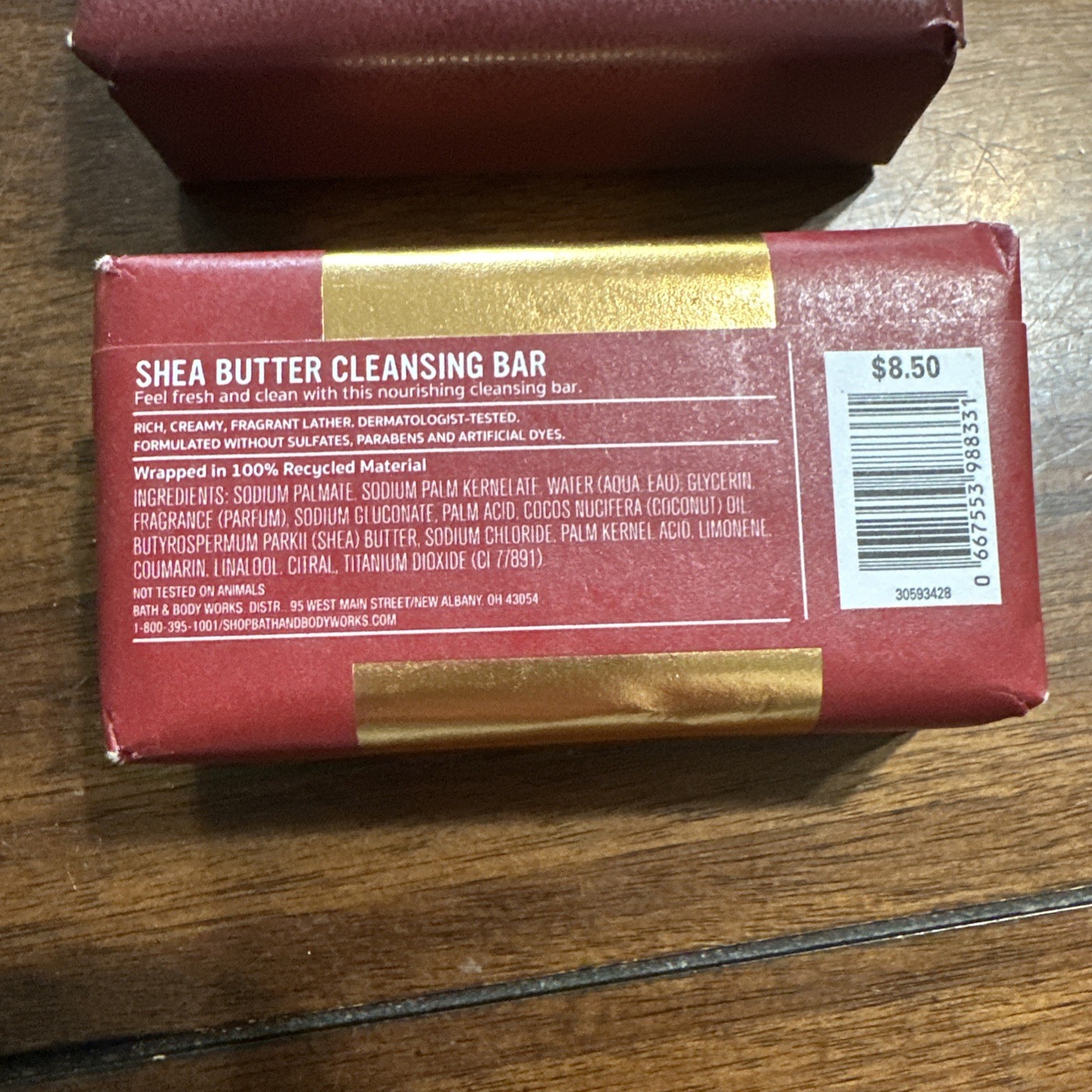 2 Bath & Body Works Bourbon Men’s Collection Shea Butter Cleansing Soap Bars