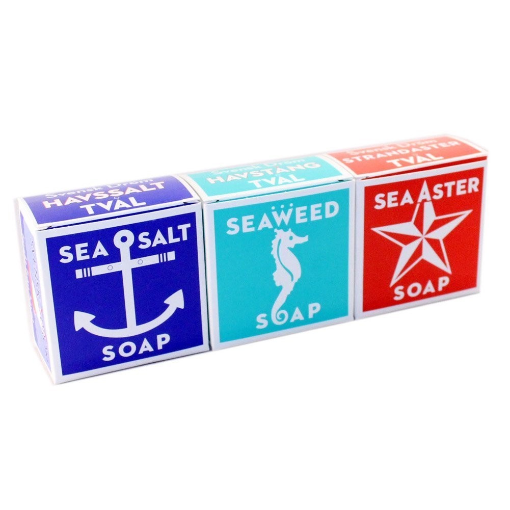 Sea Salt, Seaweed, Sea Aster Soap Bar 3-Pack Mix Set – 4 oz USA