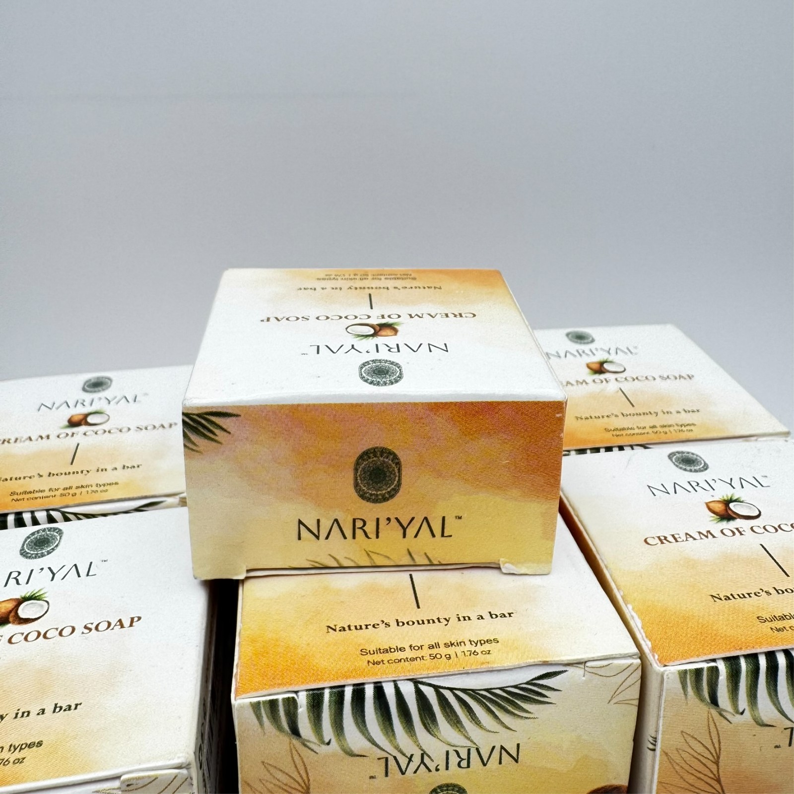 35x NARI’YAL Cream Of Coco Soap Herbal Bathing Body Soap for Brightening 1.76 oz