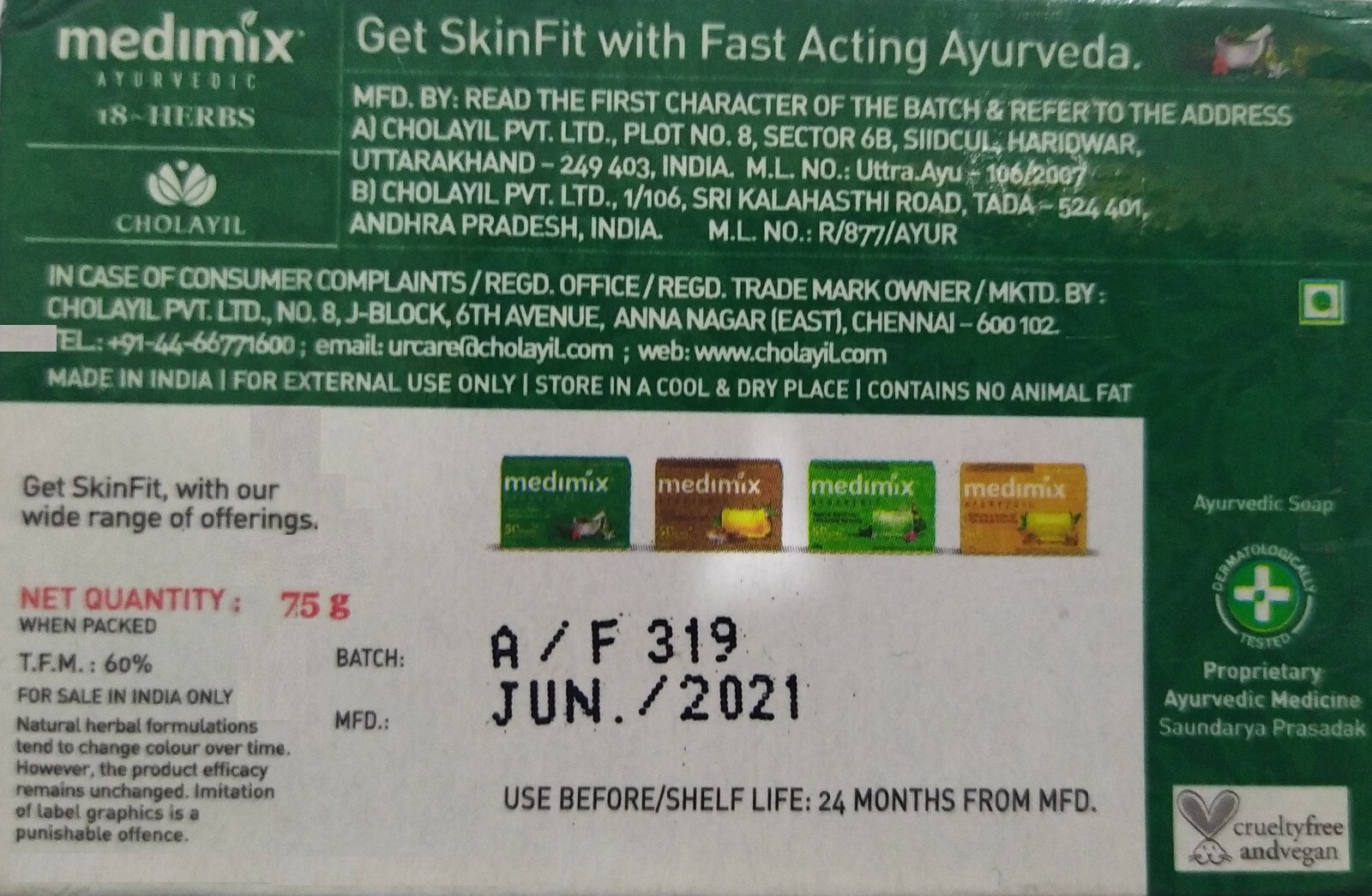 6X Medimix Classic Ayurvedic 18 Herb Soap (75gm) Family – PACK–450gms