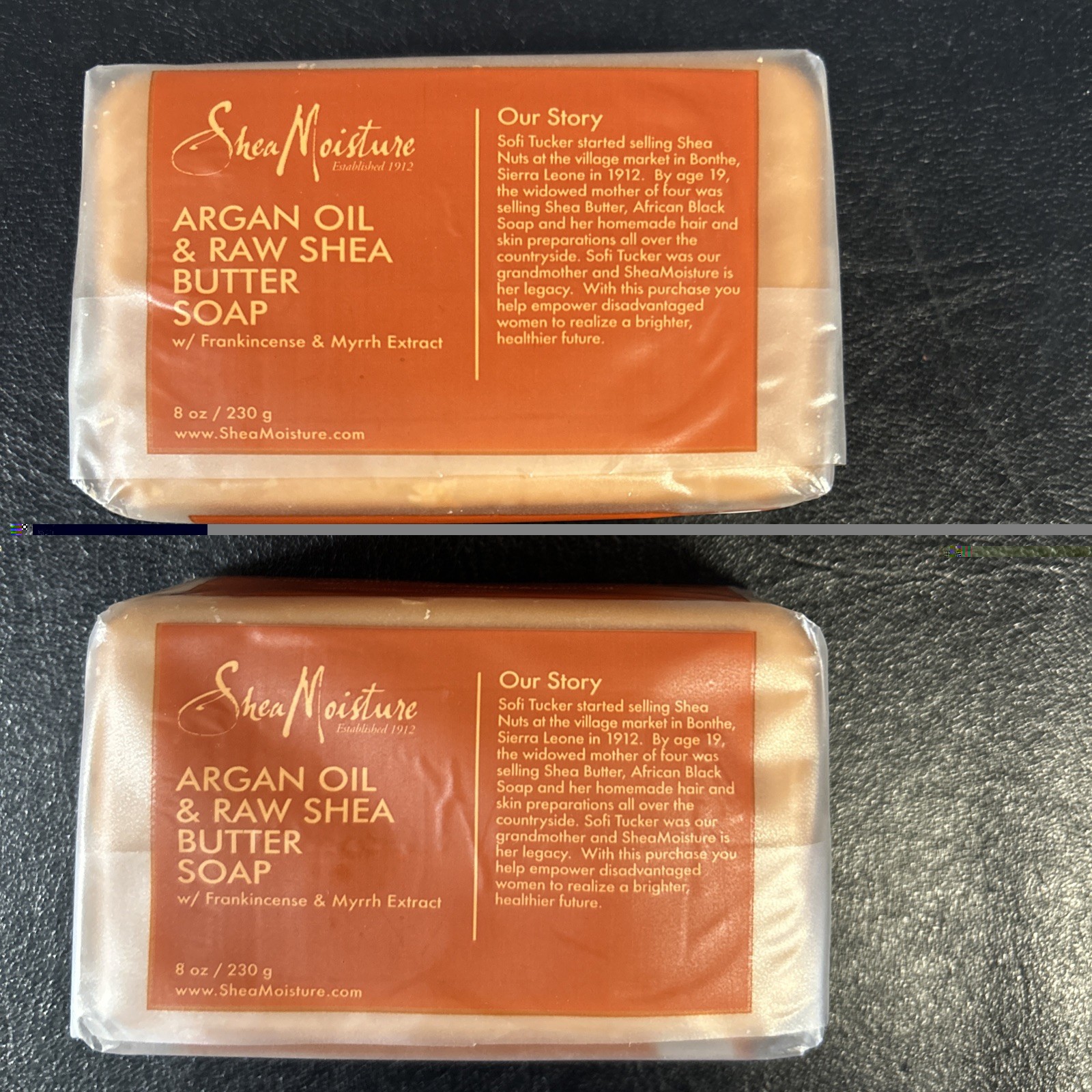 2 Shea Moisture Argon Oil & Raw Shea Butter Soap – NEW 8 Oz Bars