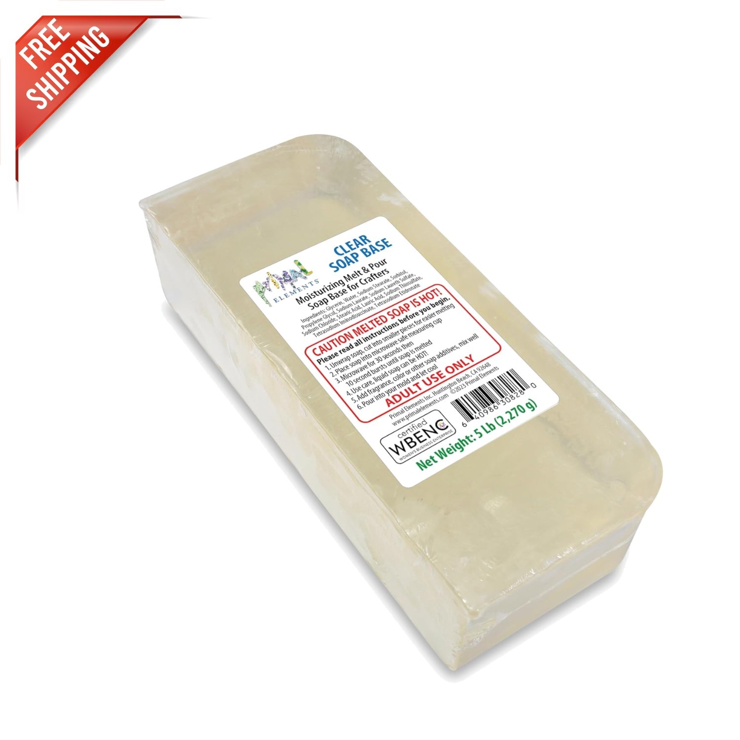 Create Custom Soaps with 5 lb Unscented Clear Soap Base – Easy to Melt & Shape