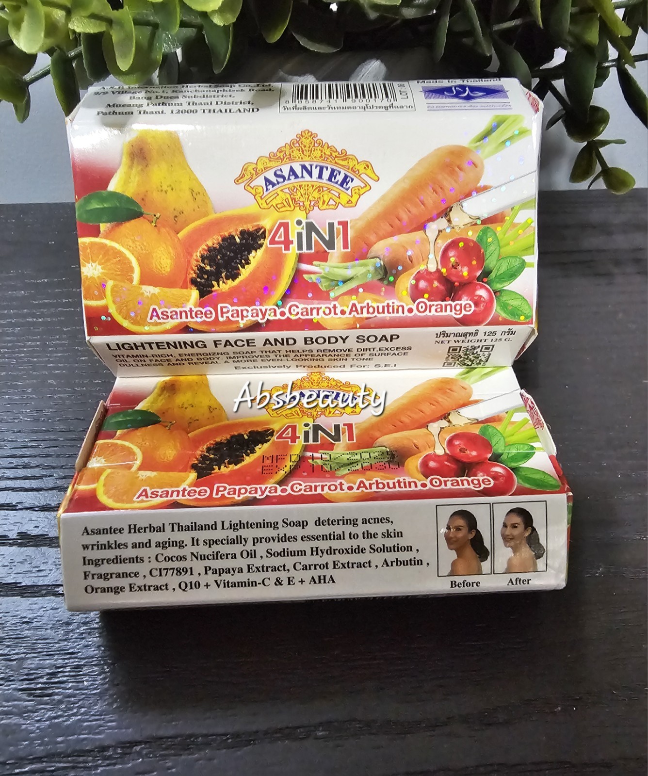 Asantee 4in1 Lightening Face & Body Soap 125g ✨️, 1pc