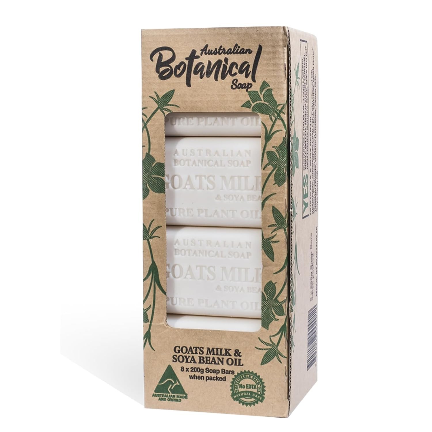 Australian Botanical Soap Goats Milk and Soya Bean Oil Triple-Milled, 8 Bars …