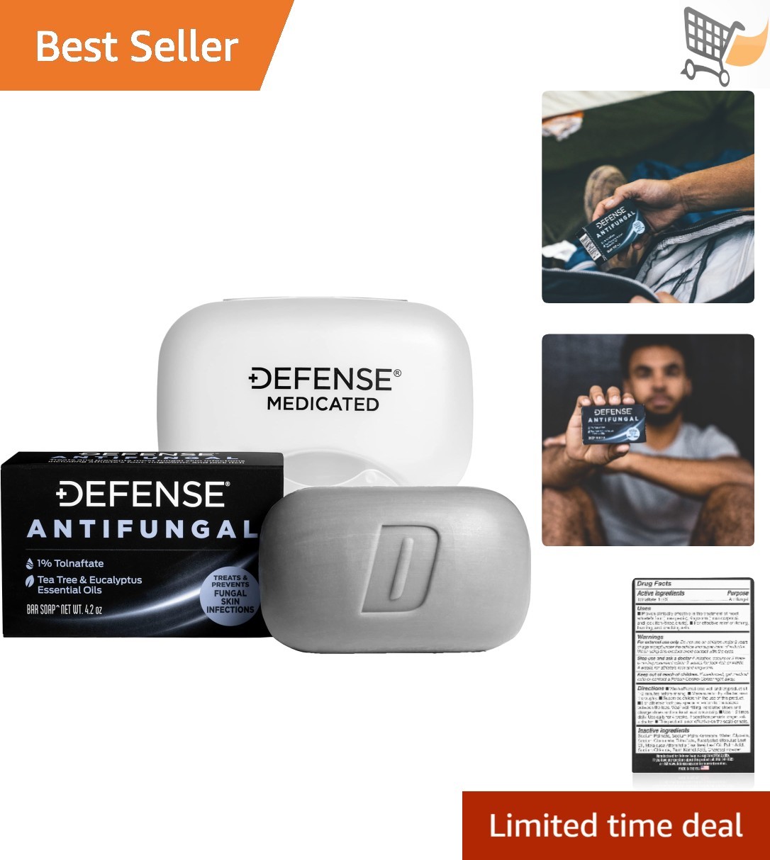 Antifungal Bar Soap Medicated Treatment for Jock Itch Ringworm Athlete’s Foot