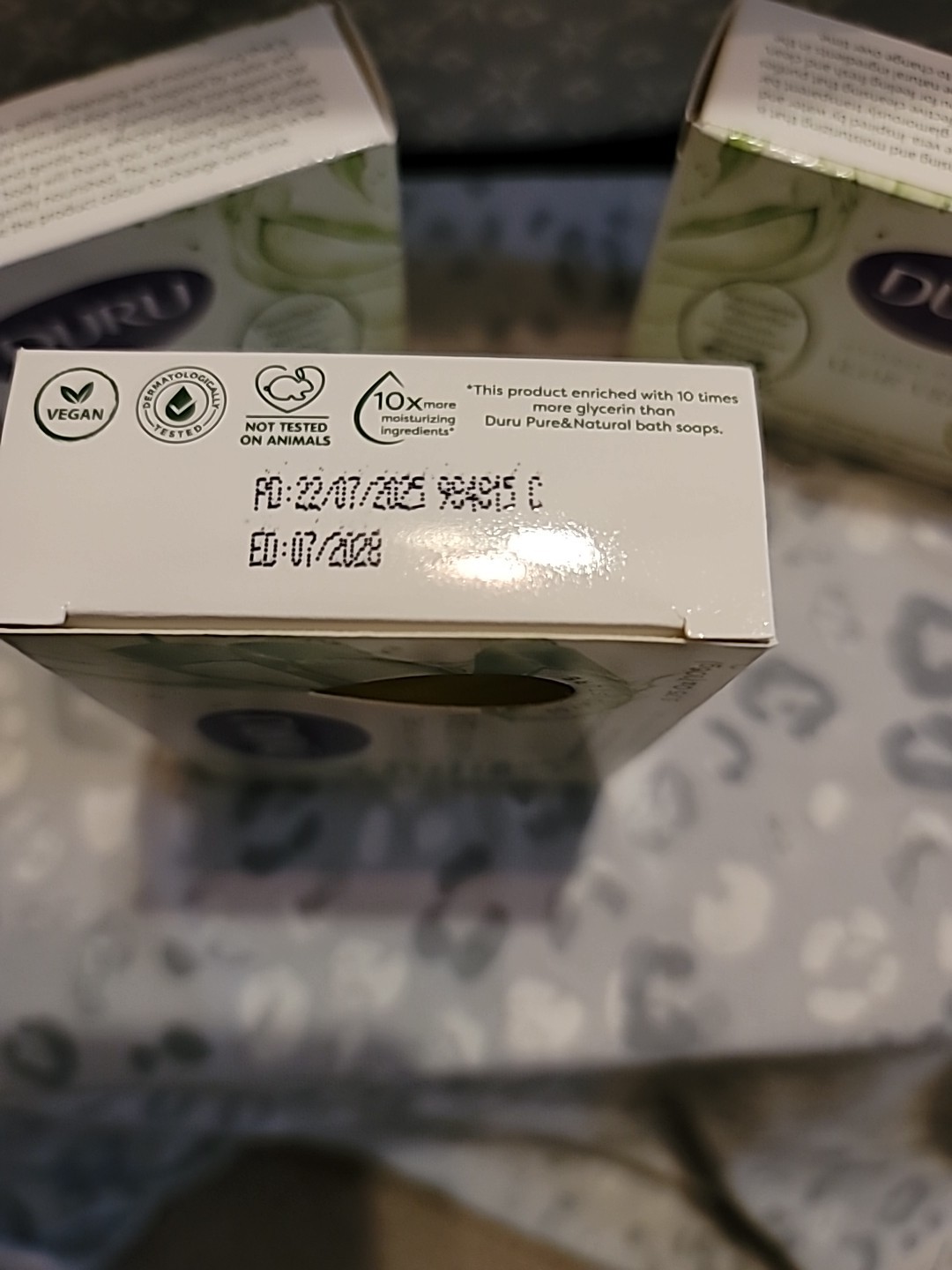 3x DURU ALOE VERA Hydropure Gentle Cleansing Body Bar Soap 3.75oz Ea.