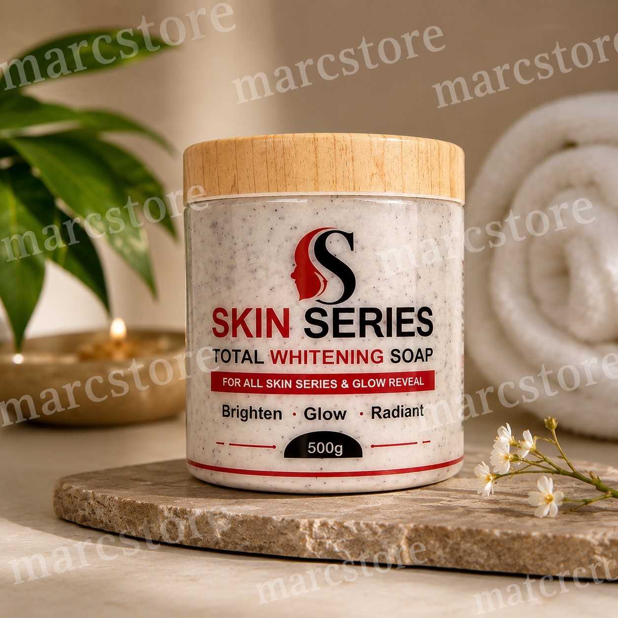 Skin Series Total Whitening Soap, 500g, 7-Day Whitening Face & Body One Bottle