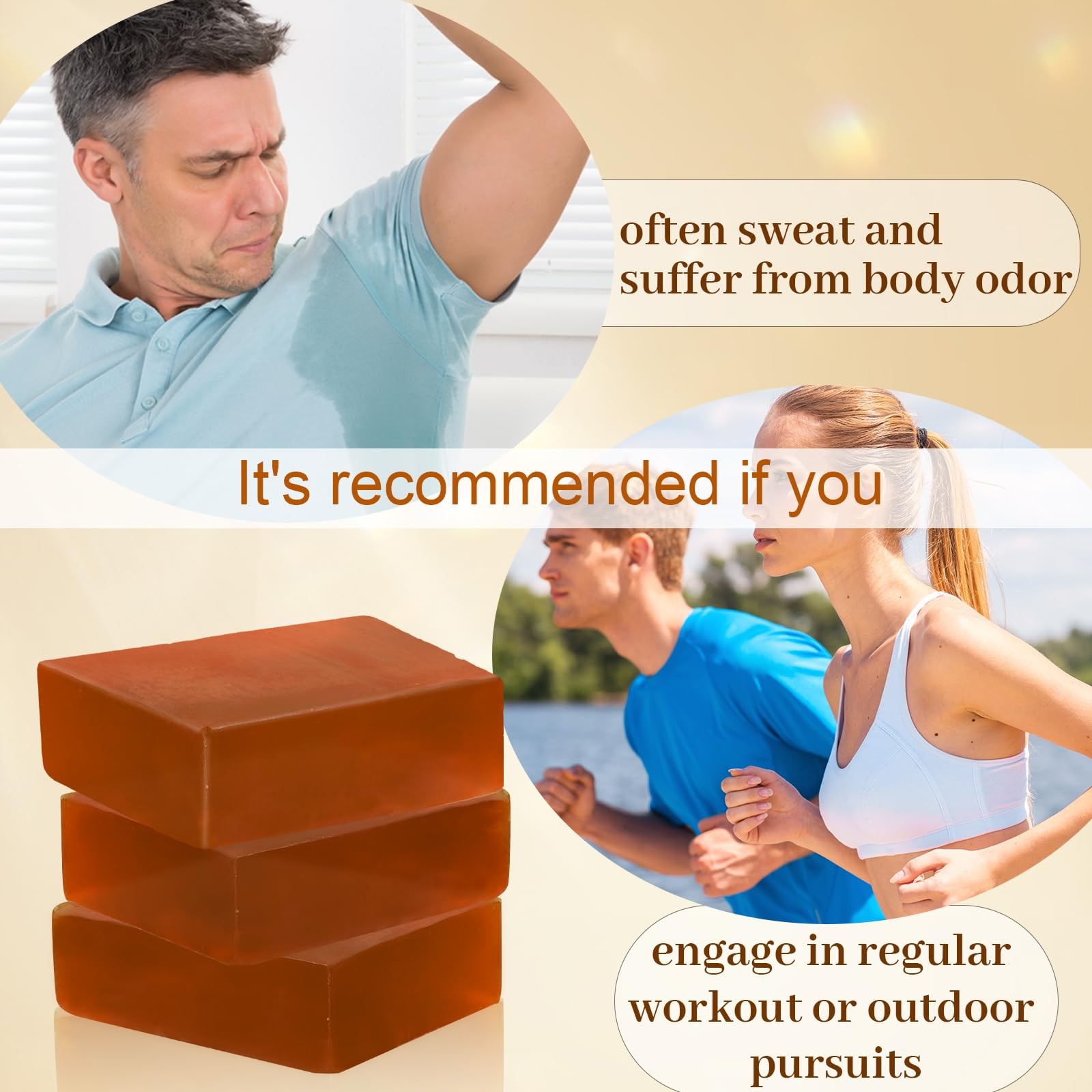 3 PCS Sandalwood Soap, Natural Exfoliating 4in1 Hair, 3.53 Ounce (Pack of 3)
