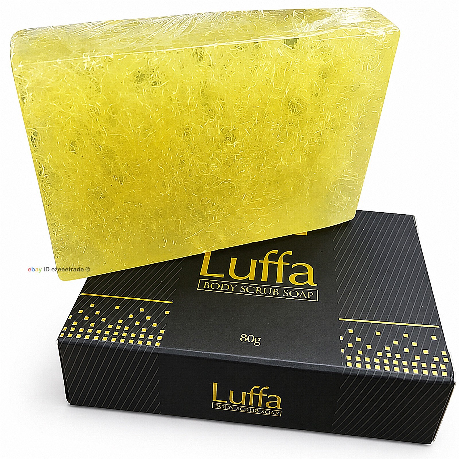 FLUFFY LUFFA Body Scrub Soap 80g Exfoliating Loofah Bath Shower Bar