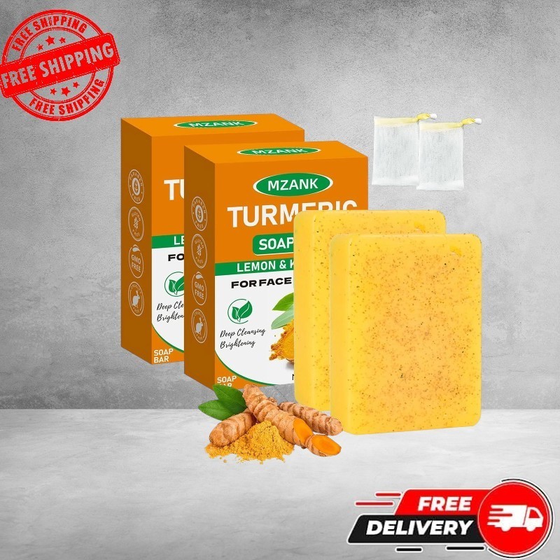 2 Pack Kojic Acid Soap,Dark Spot Remover Turmeric Soap Bars Brightening & Moistu