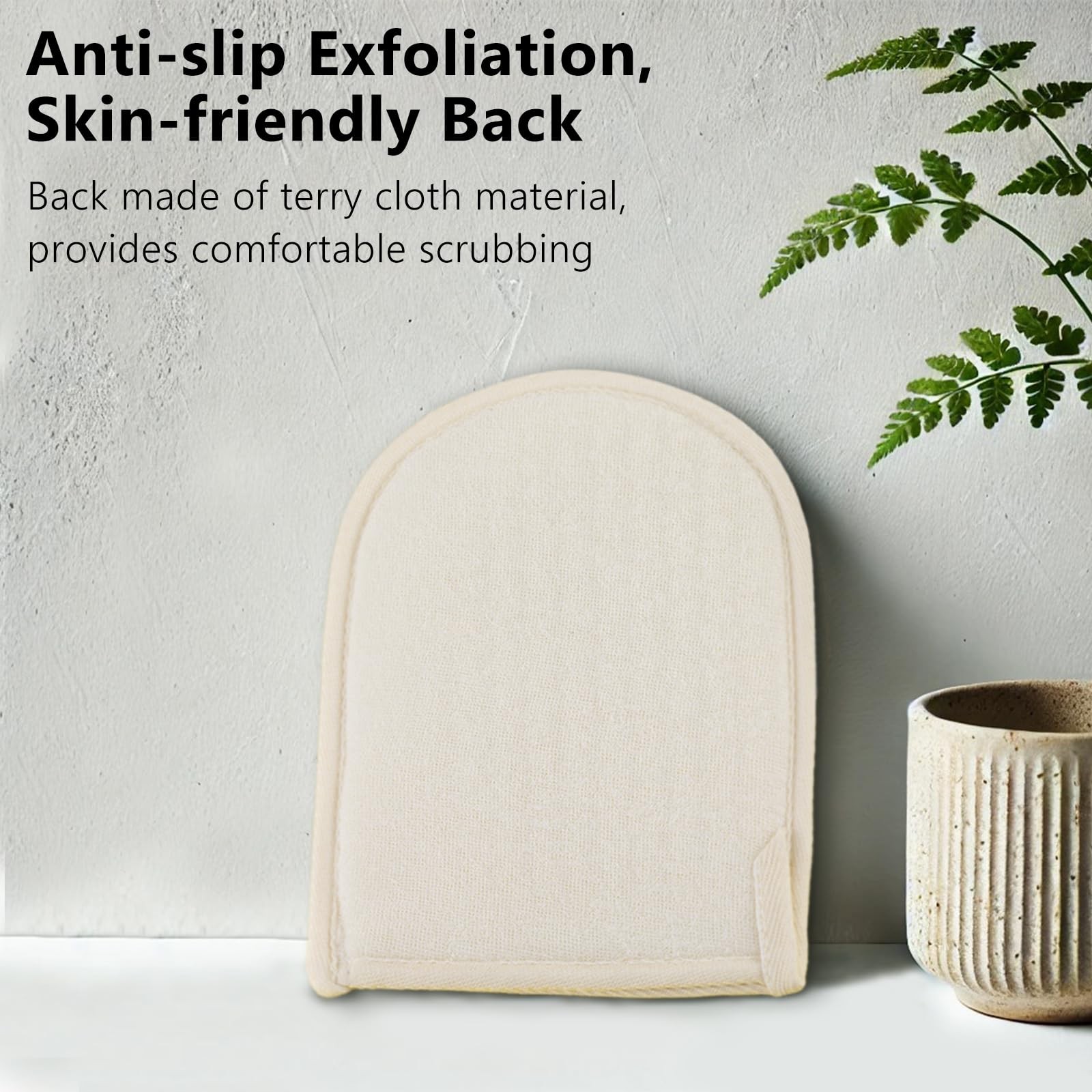 Exfoliating Loofah Glove Pad Body Scrubber. Our 1 Count (Pack of 1), White
