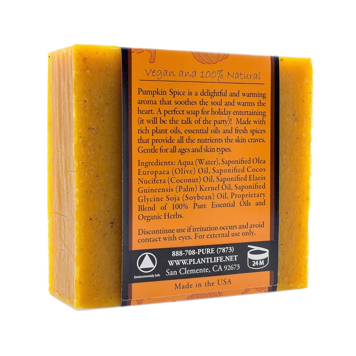Organic Pumpkin Spice Soap Bar – Soothing Aromatherapy for All Skin Types 4oz
