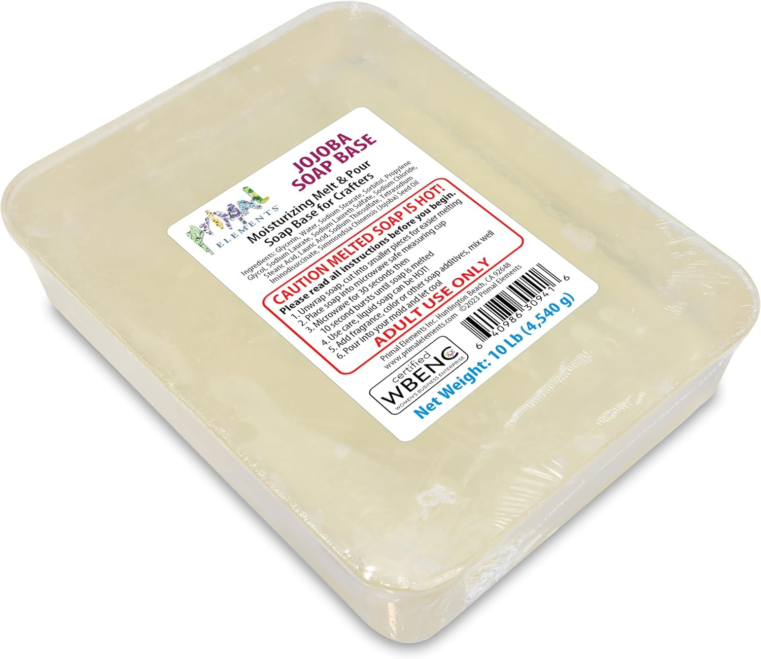 Jojoba Oil Soap Base – Moisturizing Melt and Pour Glycerin Soap Base for Craftin